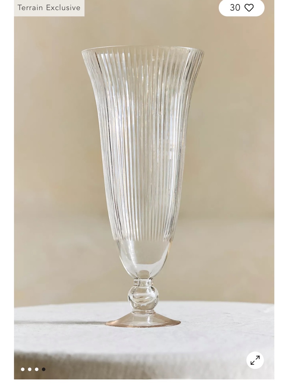 Anthropologie Terrain Cut Flare Vase NWT